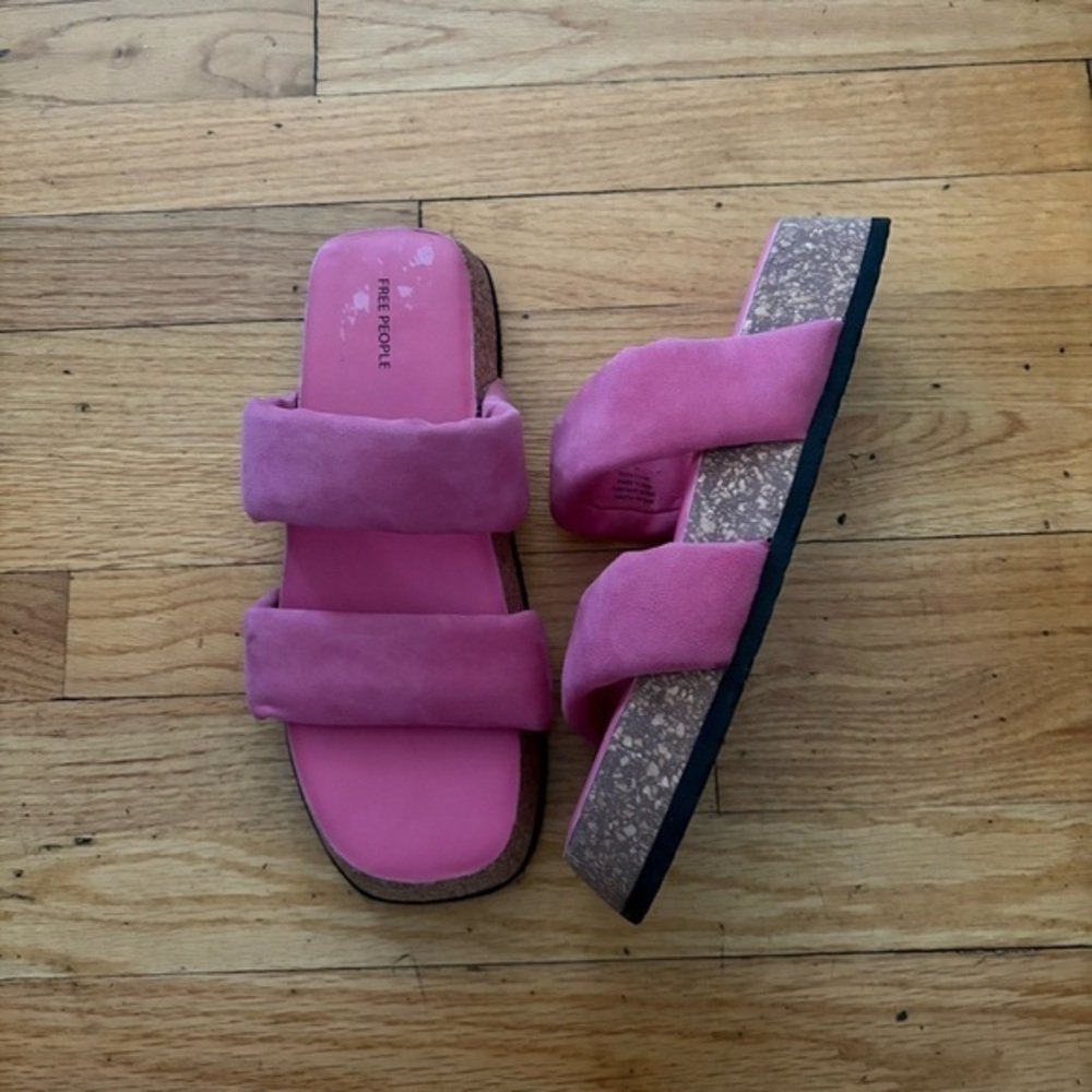 Free People Pink Slides Size 10